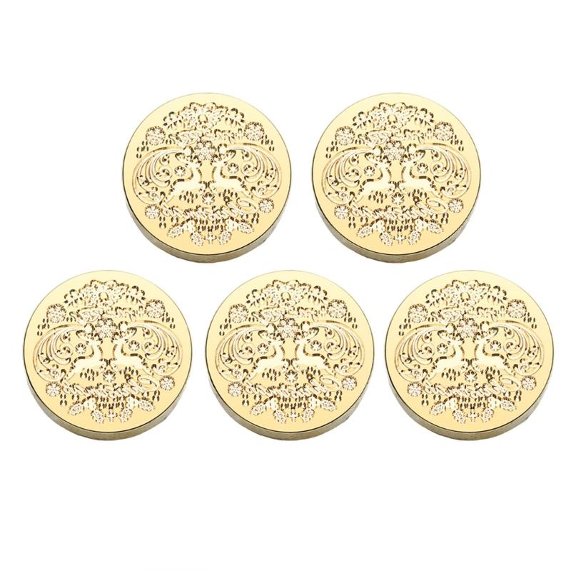 Emboss Sealings Wax Stamp Head Brasses Sealing Stamp Wax Seal Stamp Head Replacement for Envelope Sealing Greeting Card