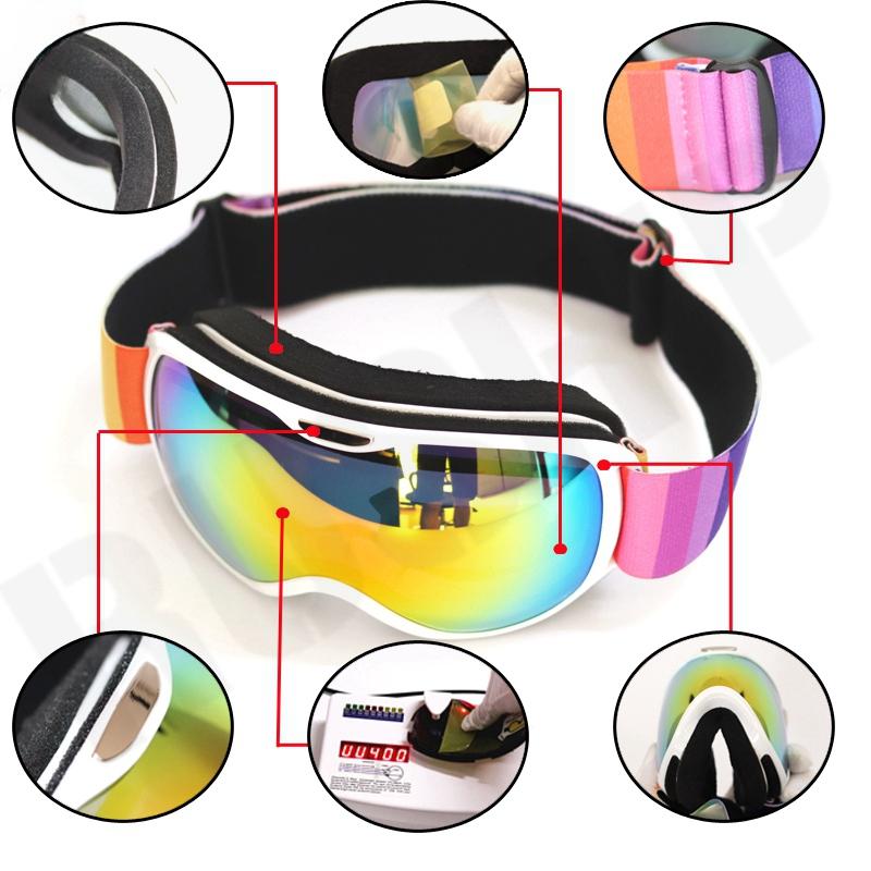 Kids Ski Glasses Small Size Children's UV400 Anti-fog Goggles Ski Spherical Lens Girls Boys Snowboard Goggles Glasses