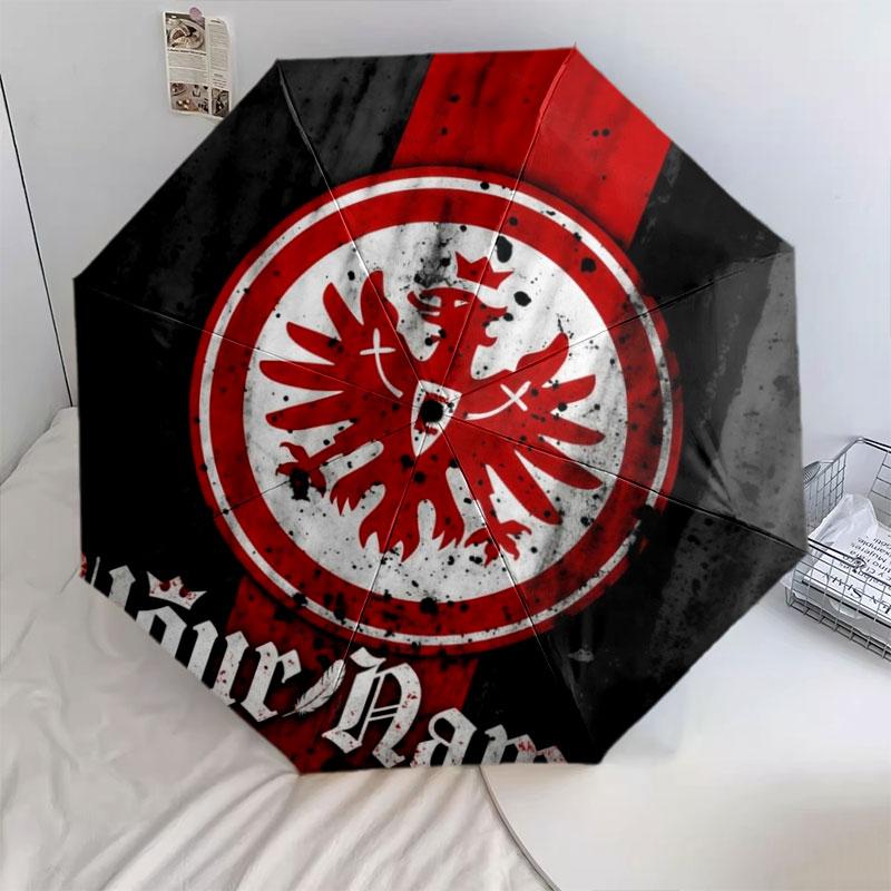 1 PC Automatic Folding Umbrella - Eintracht Frankfurt Custom Name Pattern, Portable & Foldable Design with 8 Ribs, Christmas Birthday Gifts