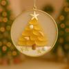 4PCS Durable Acrylic Christmas Hanging Decorations 2D Flat Design Christmas Tree Ornament for Indoor Decoration