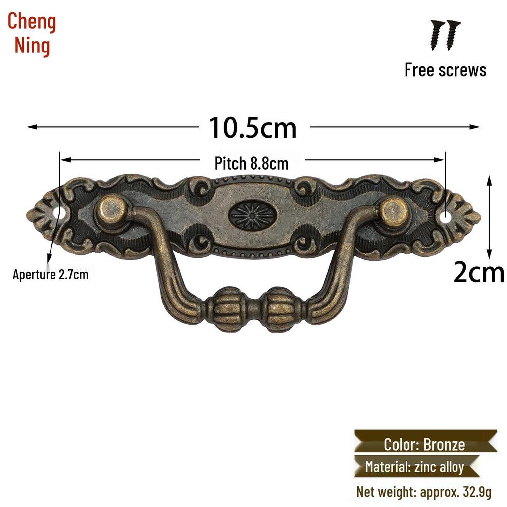 Maniglia per Cassetto in Lega di Zinco Cheng Yu Stile Retrò Legno - Maniglia a Pomello per Porta Cassetto Stile Europeo