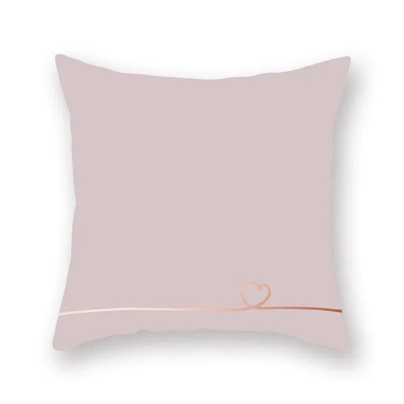 Rose Gold Abstract Printing Throw Pillow Cover Living Room Sofa Office Car Seat Lumbar Cushion   Home Decoration