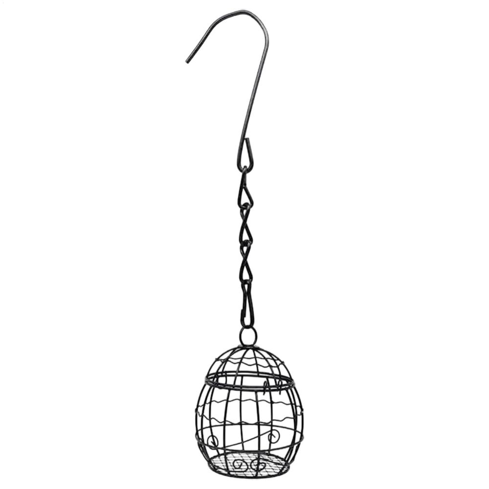

Suet Ball Feeder Metal Hangable Hummingbird Food with Hook Squirrel Proof Suet Holders for Wild Birds for Outside Garden Yard чорний