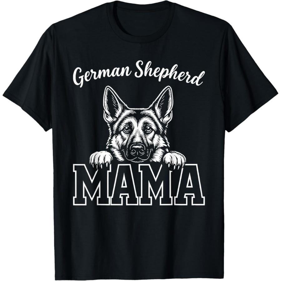 

German Shepherd Mama Dog Lover Pet Owner Women Kids Girls T-Shirt XXXXXL чёрный