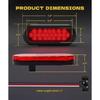 6" Red Oval 24 Led Trailer Tail Lights Waterproof Sealed 6 Inch Stop/Turn/Tail Light Boat Trailer Lights [DOT Certified], Include Grommets 3-Prong