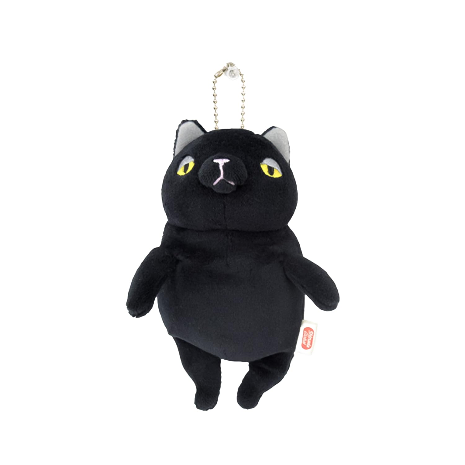 Shinada Global Mochi Series Mochi Neko Black 7 x 5 x 14cm Plush Cat Animal (mini) MONE-0088B