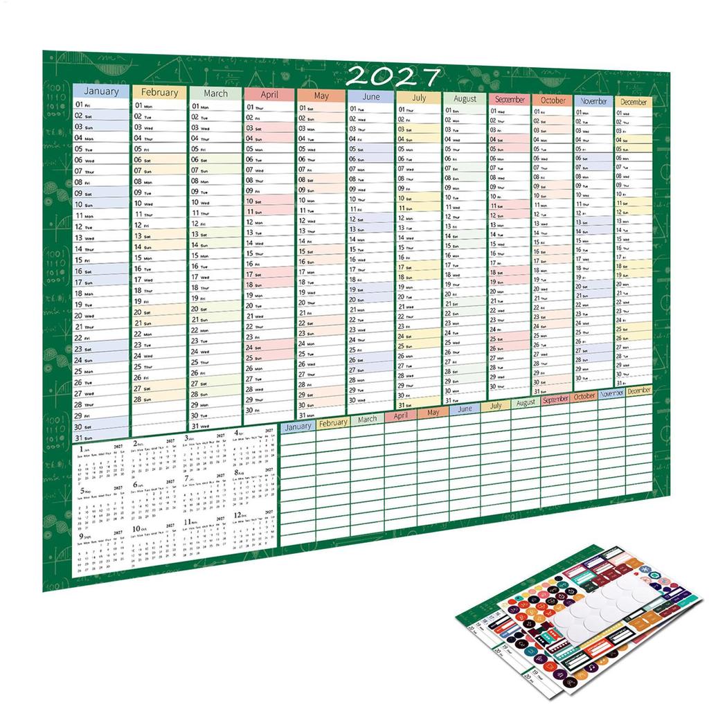 1117 Calendar Large Wall Calendar 161 Days Planner Sheet To Do List Check-In Plan Daily Weekly Agenda Schedule Organize Planning