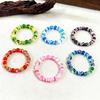 Natural Tourmaline Millefiori Glass Beaded Bracelet - Light Luxury Jewelry