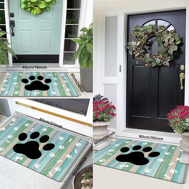 1PC Dog's Paw Pattern Pop Arts Design Door Mats Kitchen Rugs Non-Slip Home Bathroom Rugs Bath Mat Carpet for Sink Laundry Decor