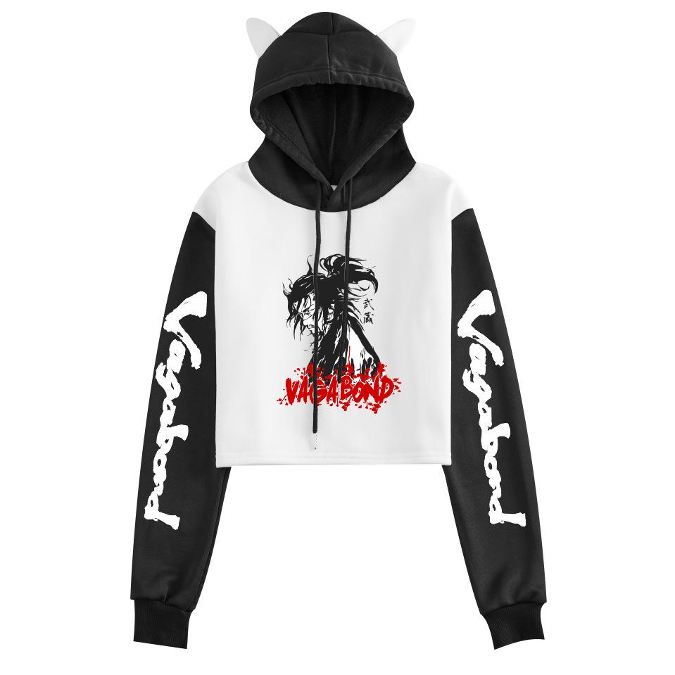 Miyamoto Musashi Anime Color Block Hoodie - Plus Velvet Sweatshirt