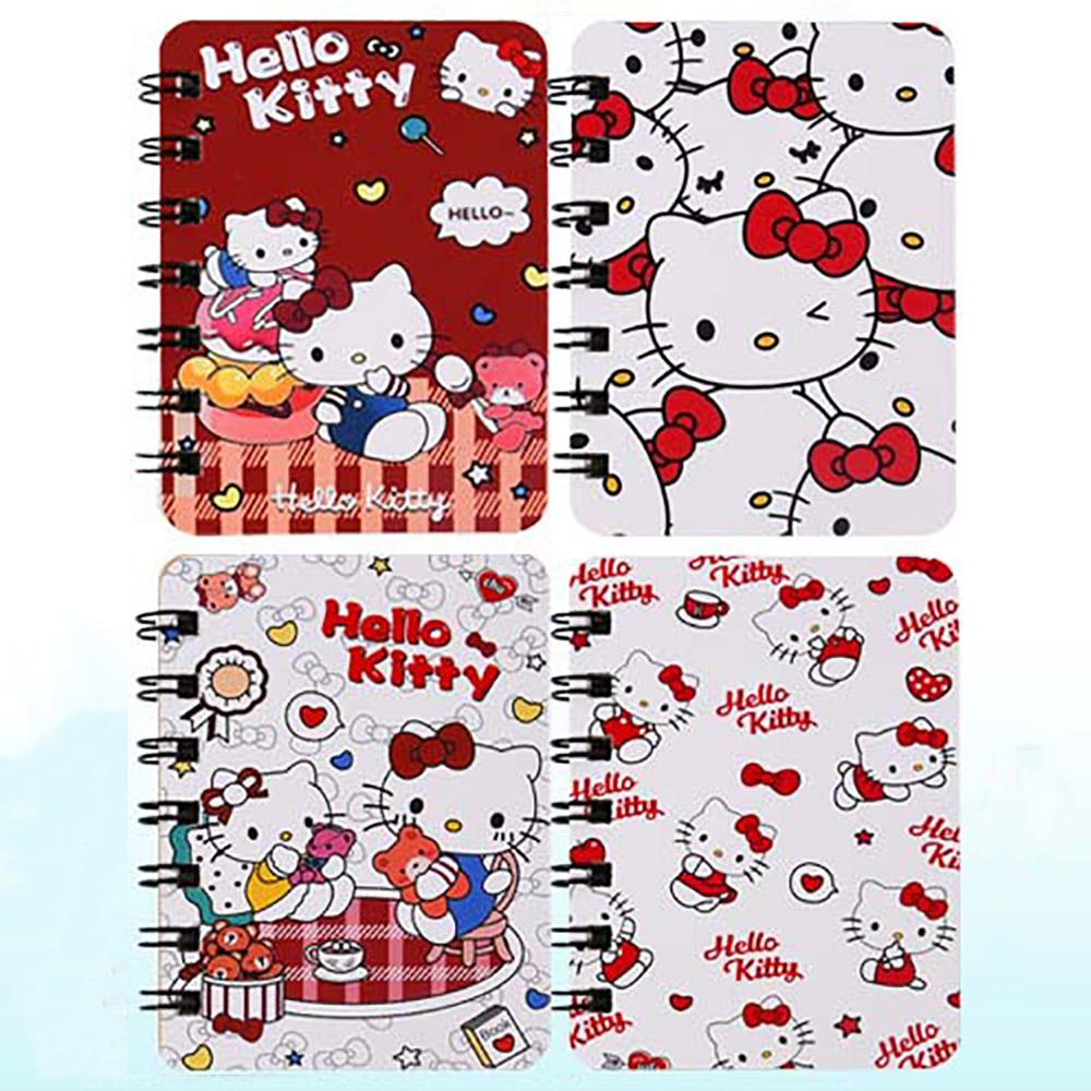 

4Pcs/Set Kawaii Animation A7 Coil Notebooks Cute Printing Pattern Student Stationery Notepad Ideal Holiday Present For Kids