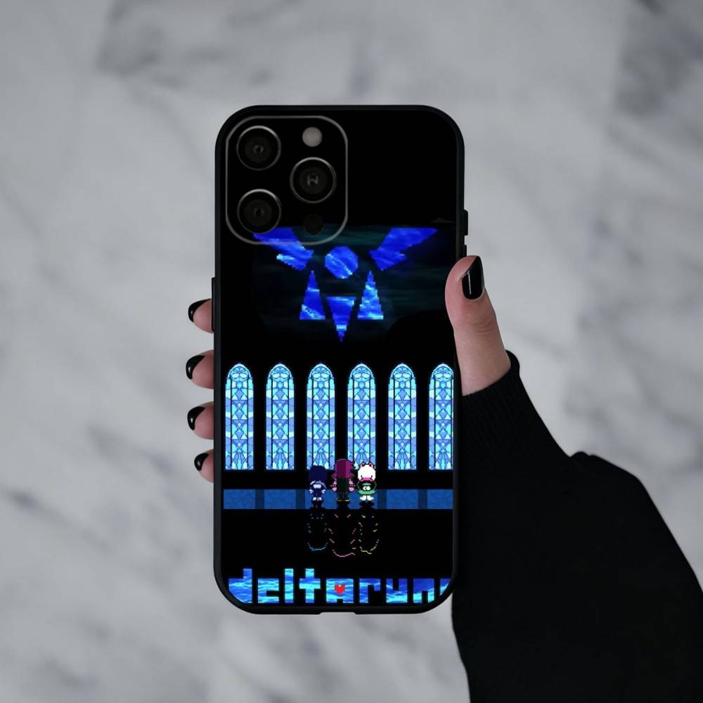 Game D-Deltarune-E  Phone Case For iPhone 17pro,16,15,14,13,12,11 Plus,Pro Max,XS,Soft Silicone Black Cover