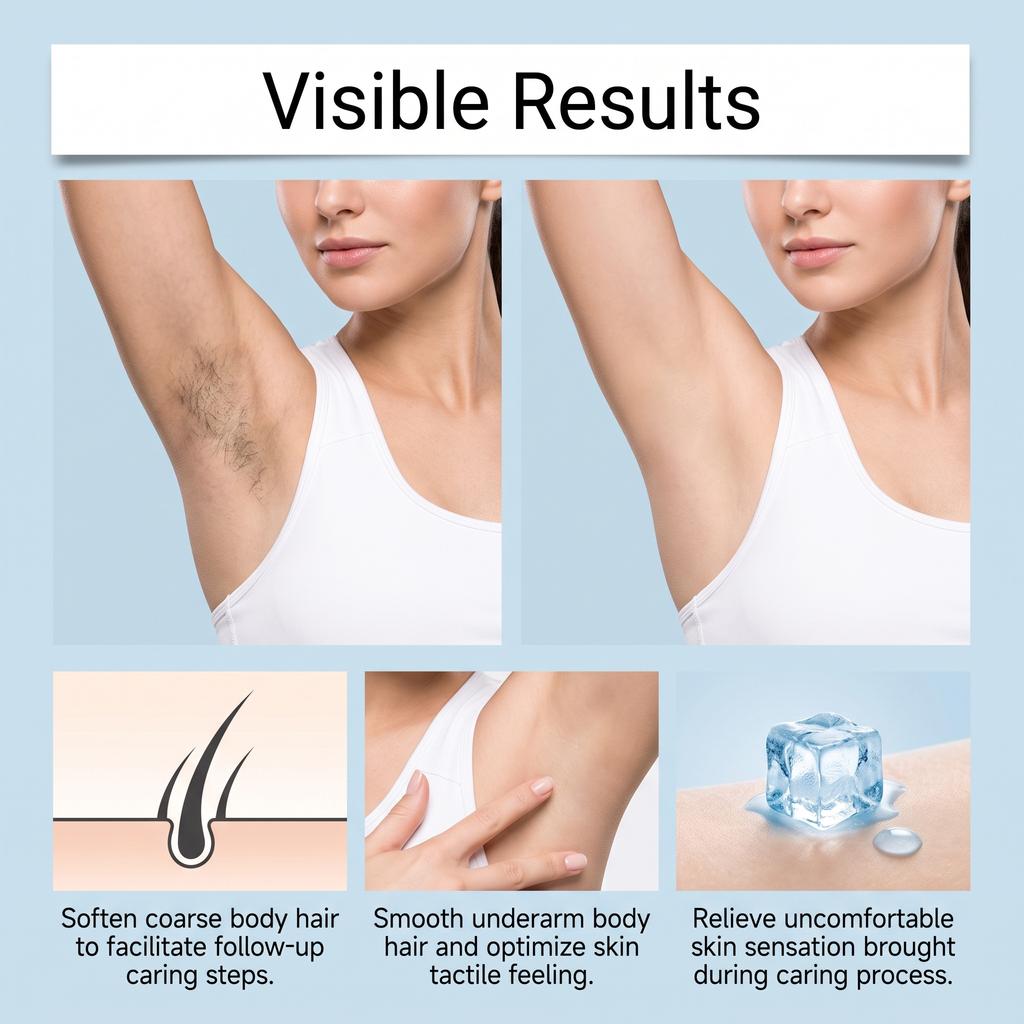 Crema Depilatoria Hielo Frío Indolora Impecable Cuidado Piel Sensible Crema Depilatoria Axilas Depilación Íntima Crema
