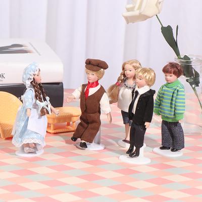1:12 Dollhouse Miniature Porcelain Dolls Model Little Pretty Girls Boys