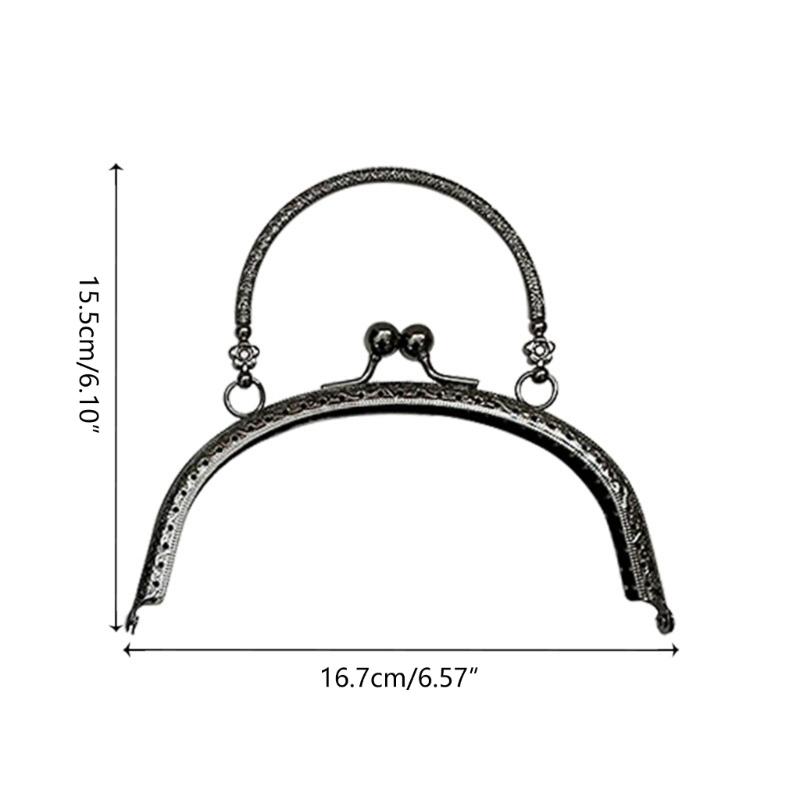 Purse Frame DIY Craft Semicircle Kiss Clasp Lock Coin Bag Semicircular Arched Shape Clutch Frame Purse Bag Purse Making