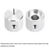 uxcell Aluminum Potentiometer Inner Diameter x Outer Diameter x Universal Control Knobs for Straight Line Silver 4-Pack Knobs, 1/4-inch (6mm) 5/8-inch