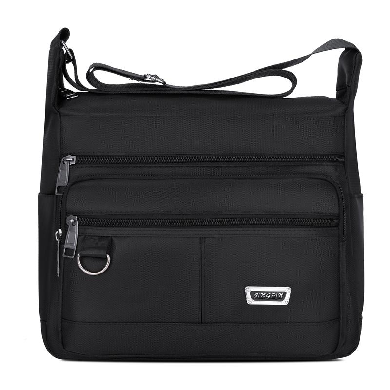 

Men Oxford Travel Shoulder Bag Casual Crossbody Bags Good Qualtiy Outdoor Handbag Male Travel School Retro Tote Zipper Bag чёрный