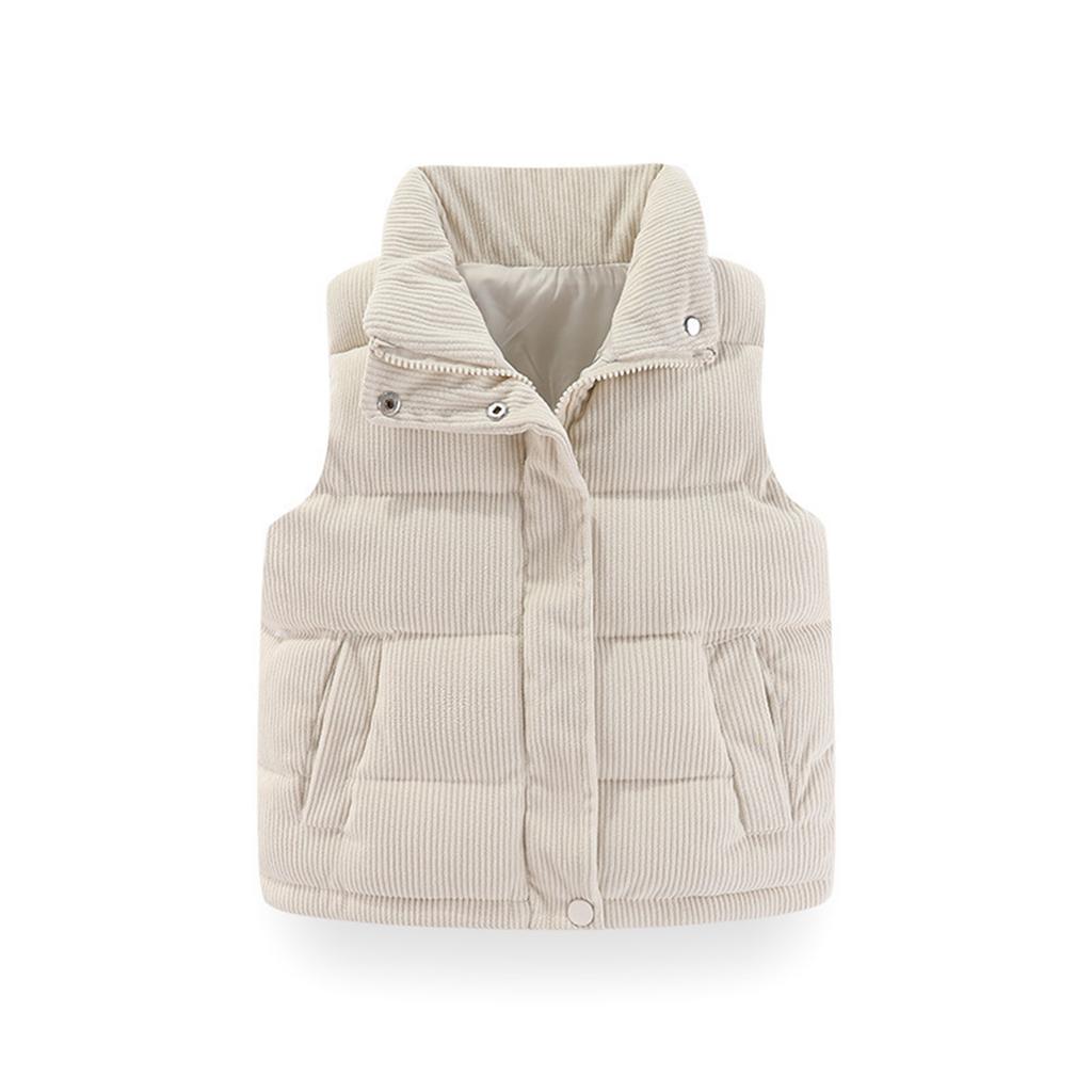 Kids Casual Padded Vest Warm Quilted Sleeveless Jacket for Boys and Girls