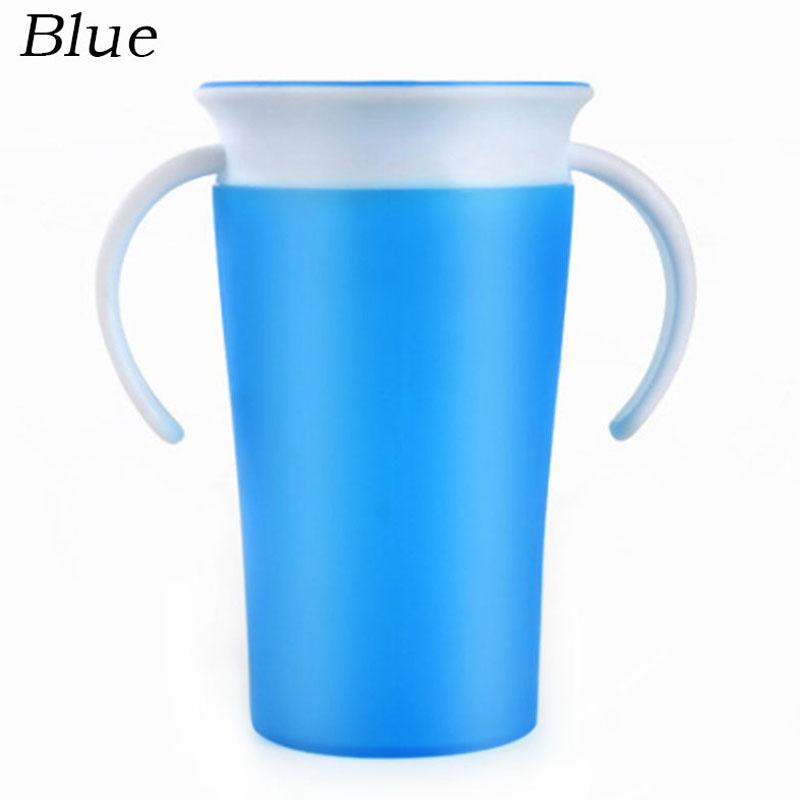 Moderne Nützliche Kinder Fütterung Wunder Baby Lernen Sicher Auslaufsicher 360 Grad Training Trinkbecher Flasche Mit Griffen