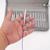 Detachable Circular Knitting Needles Set - 13 Pairs, Bright White Aluminum Nickel-Plated, DIY Sweater Knitting Tools, PU Packaging.