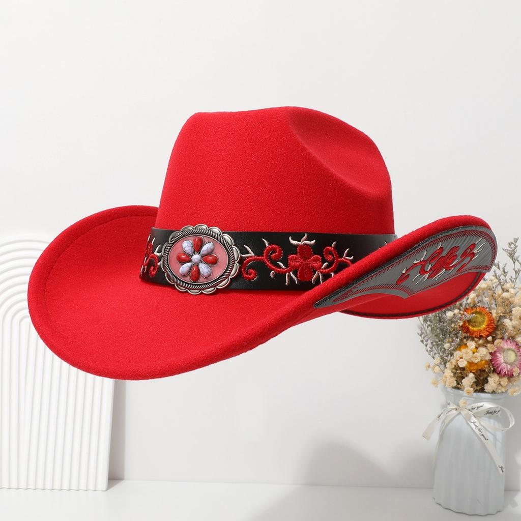 Vintage Wide-Brimmed Western Children's Cowboy Hat, Retro Ethnic Style Tibetan Fedora, European and American Jazz Hat