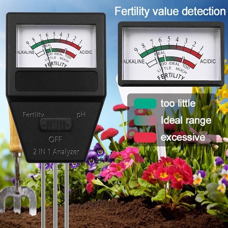 652F Soil Meter Soil Fertility Tester Soil Tester Great for Home & Garden Plants Care Lawn Farm Indoor & Outdoor Use