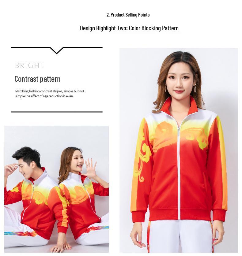 Unisex Spring & Autumn Long-Sleeved Fitness & Dance Three-Piece Sports Suit Set