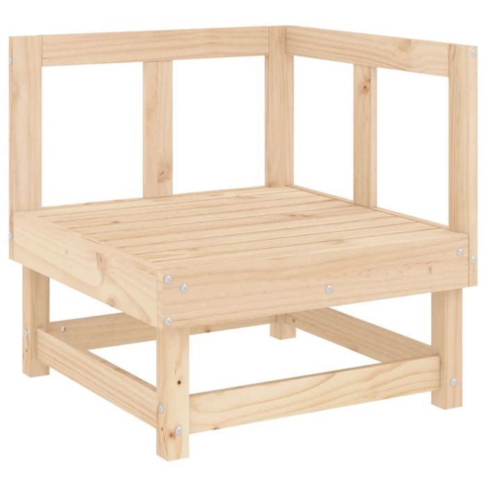 VidaXL Canapé d'angle de jardin bois de pin massif 825366