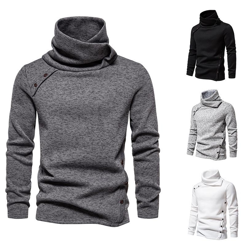 Men S Mock Turtleneck Knit Sweater Casual Solid Long Sleeve