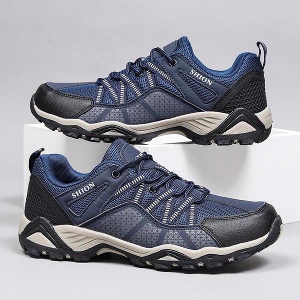 Fashion Hiking Shoes Waterproof Leather Comfortable Outdoor Sports Sneakers for Men Wear Resistant Breathable Running Camping Shoes