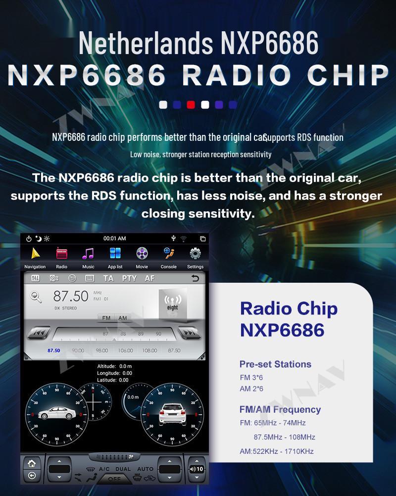 13.3-inch Vertical Android Screen Navigator for 2013-2019 Chrysler 300C