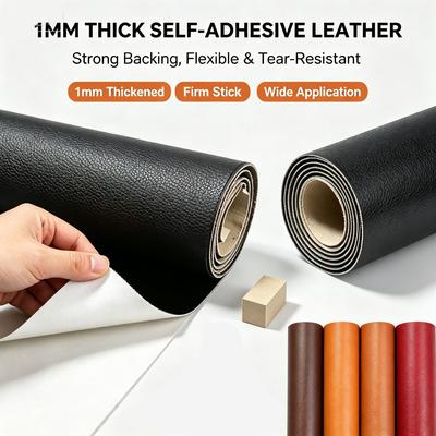 1mm Extra Thick Self-adhesive PU Leather Sofa Furniture DIY Repair Patch Car Interior Motorcycle Sticker Leather Patch Fabric