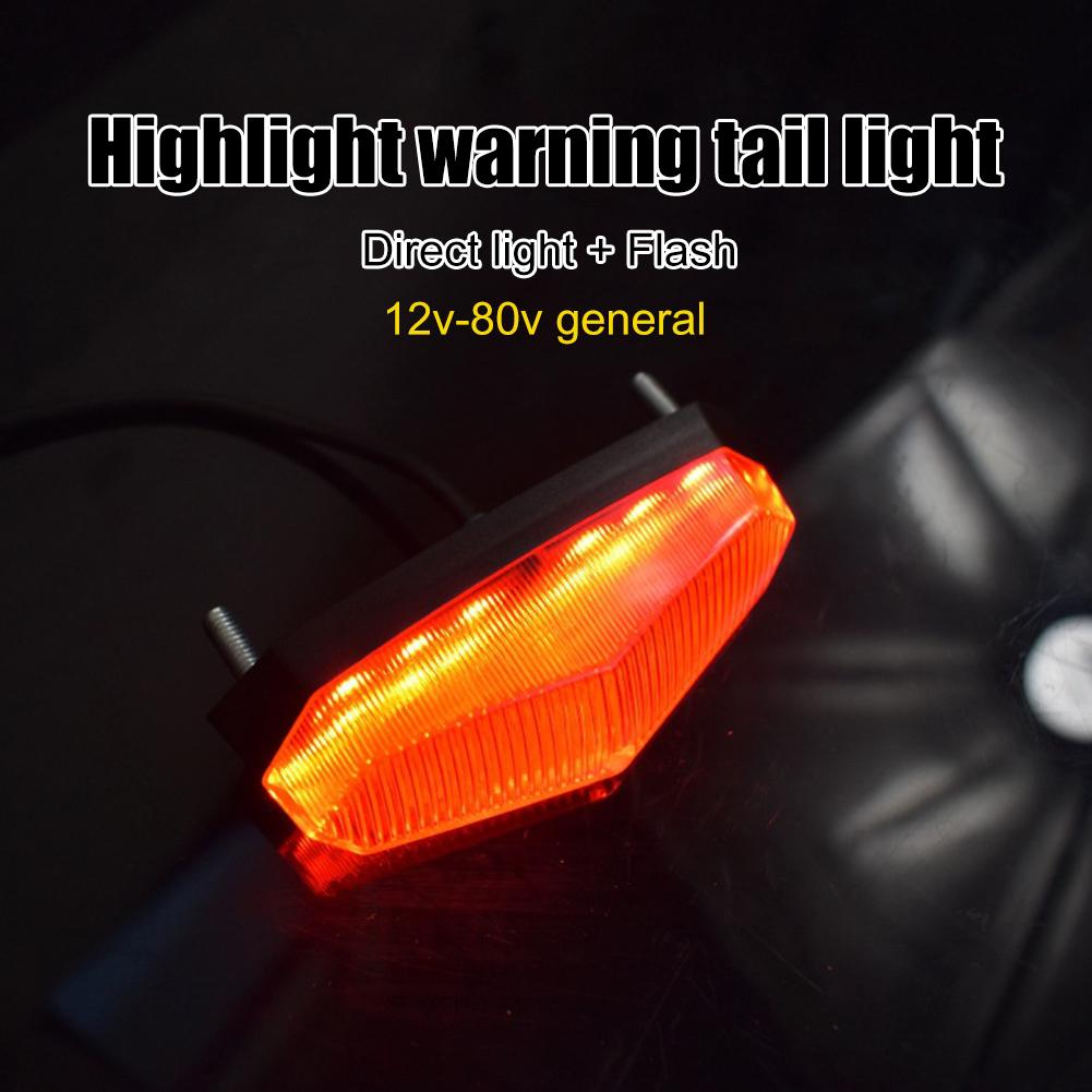 Electric Bicycle Rear Lamp LED Safety Warning Ebike Taillights Cycling Accessory