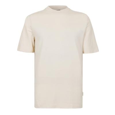 Mens Plain Mock Neck T-Shirt