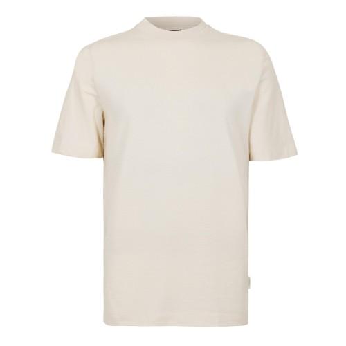 BOSS Mens Plain Mock Neck T-Shirt