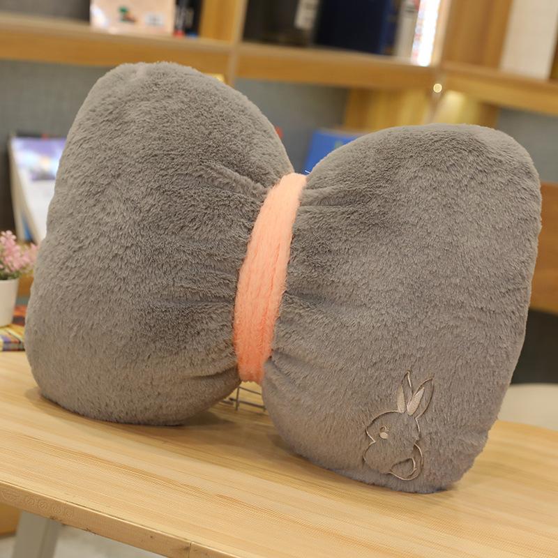 Toy Plush Bow Cute Simple Office Nap Pillow Sofa Cushion Throw Gifts Pillow