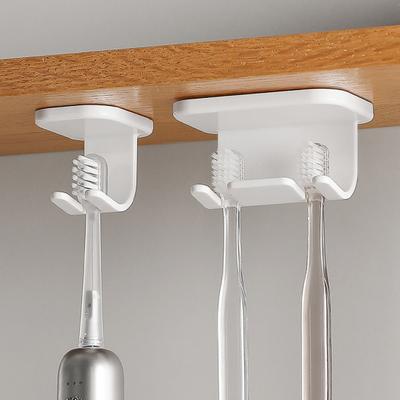 Wall Mount Toothbrush Holder Waterproof Easy To Install 1/2 Slot Electric Tooth Brushing Storage Organizer