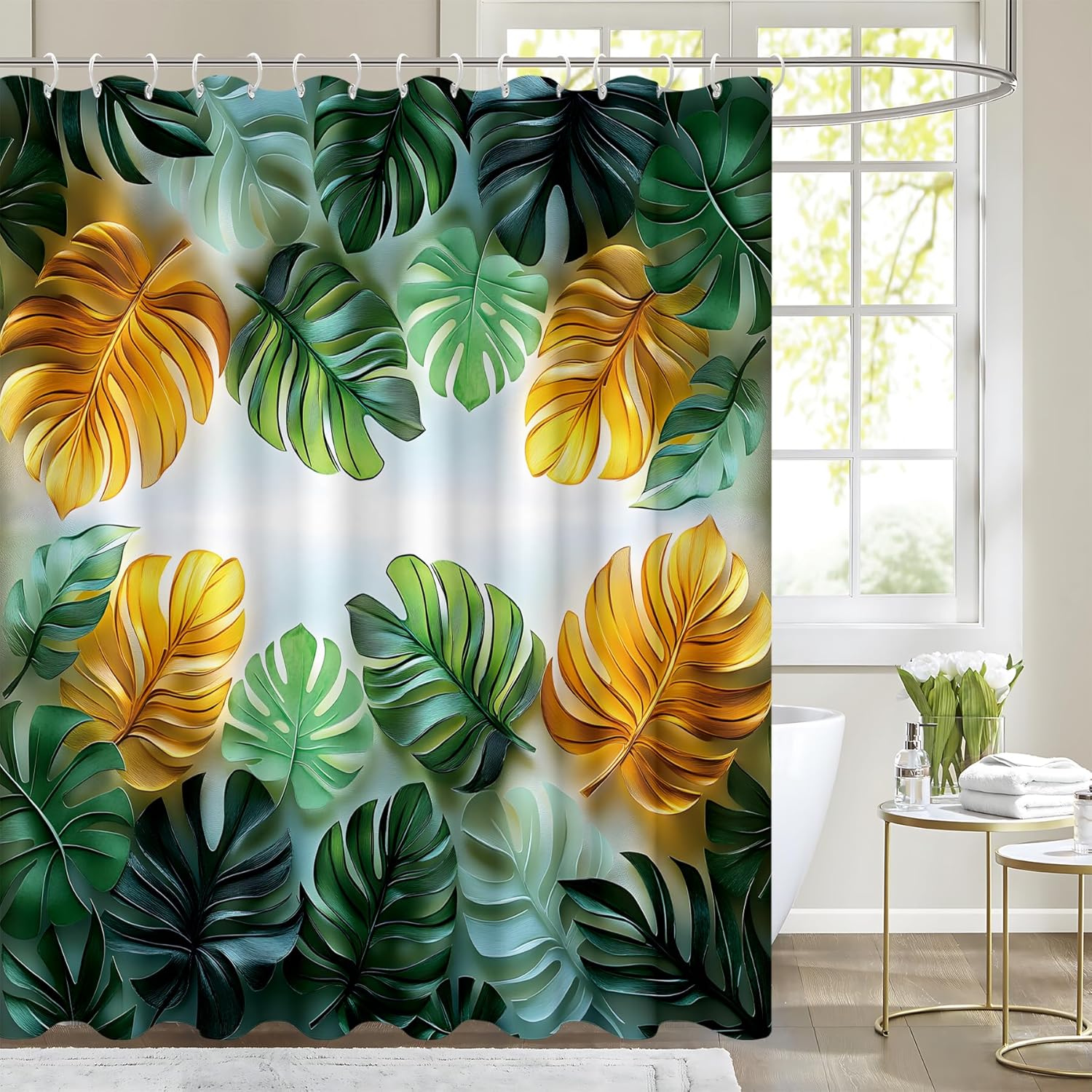 Bathroom Shower Curtain- Water Resistant Fabric (Grid, 71 x 71 ) 71 W x 71 L (Pack of 1) лист