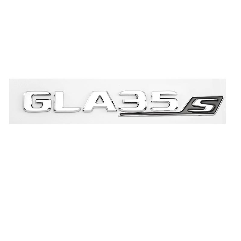 3d ABS Chrome GLA35s GLA45s Logo Letters Car Trunk Emblem Badge Sticker For Mercedes Benz GLA45 AMG W156 X156 H547 Accessories RX7