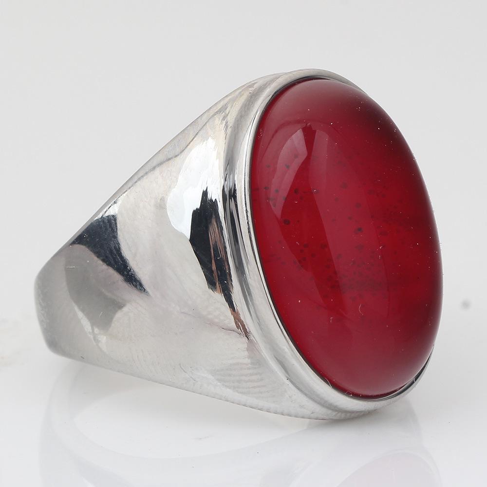 European & American Retro 16MM Diamond Stainless Steel Thumb Ring - Fashionable Personality Accessory for Women