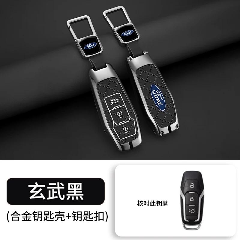 Car Sticker 2025 Hot Zinc Alloy Car Smart Key Case Cover Shell for Ford Focus 3 4 Ranger S C Max Explorer Edge Mustang Fiesta Mo