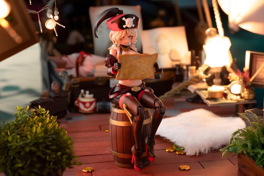 Border Model Pirate Captain Queen Anne Plastic Model BA003 Approximately 17cm Tall Non-Scale Pre-Colored (Person)