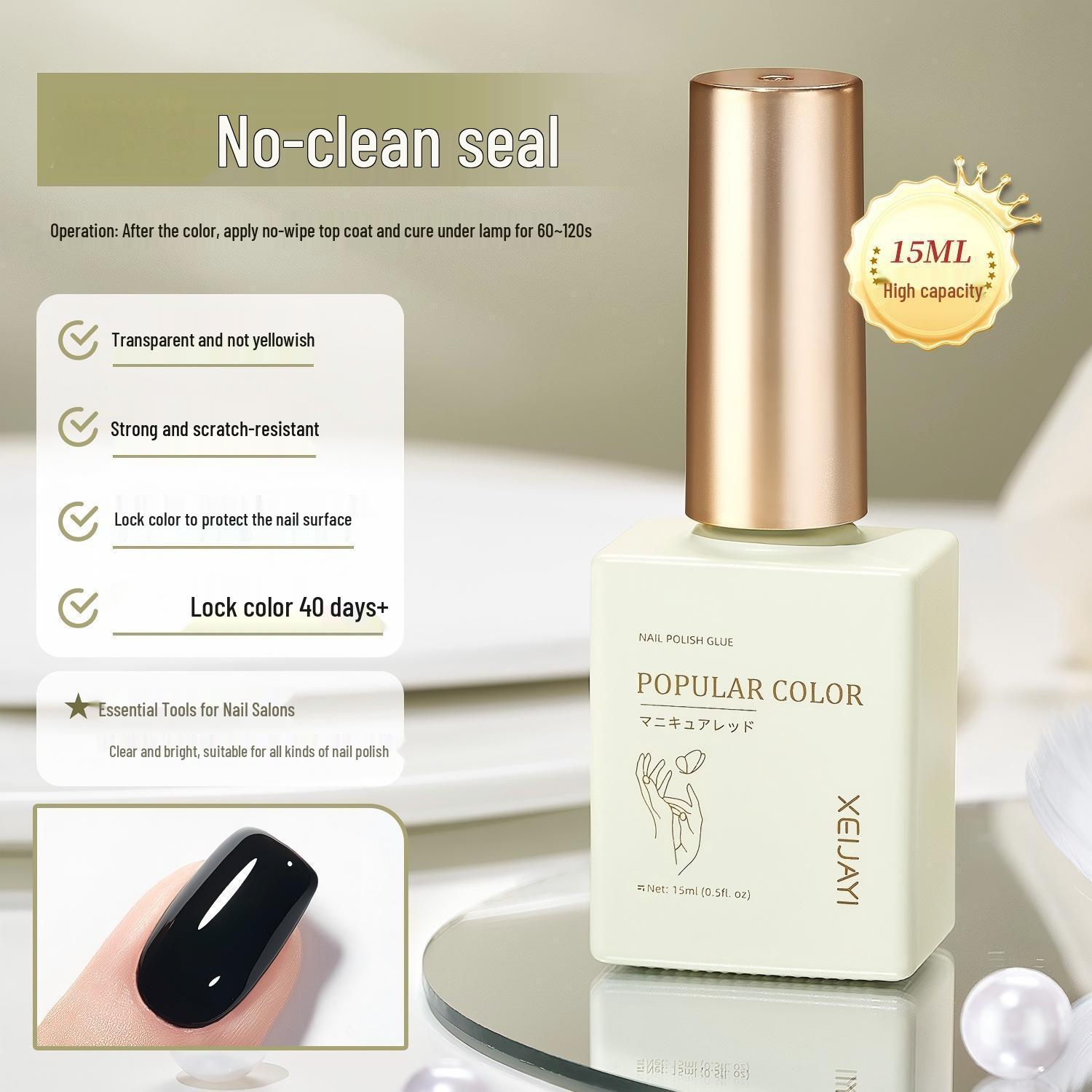15ml Gel Polish Base & Top Coat Set with Reinforcing Matte Tempered Gel for Nail Salons