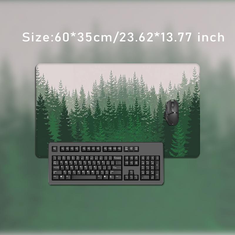 Mouse Pad Green Forest Gaming XL Large Home Computer Mousepad XXL Playmat Natural Rubber Office Soft PC Table Mat Mouse Mats