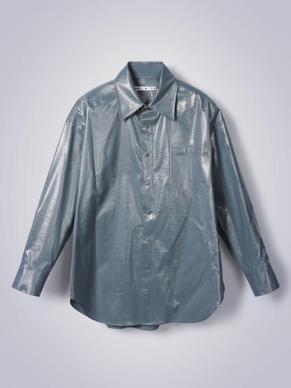House 072C Oversize Baker Shirt Dark Blue 01 (M)
