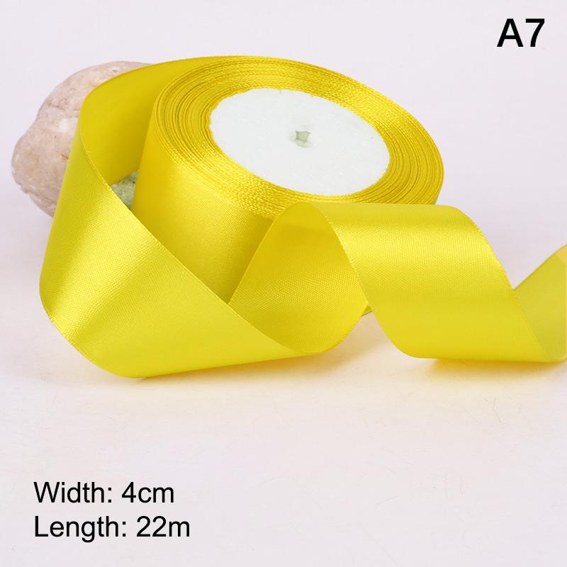 4 cm breites Satinband 25 Yards DIY Bastelbedarf für Rosenherstellung, Geschenkverpackung & Stuhllehnen-Dekoration