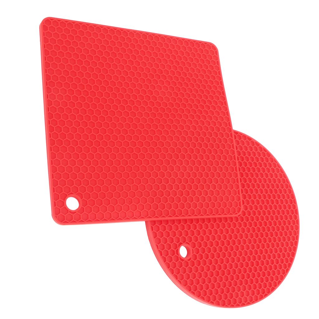 5 PCS 2 Round 3 Silicone Mat Multipurpose Hot Pads for Hot Dishes Tables