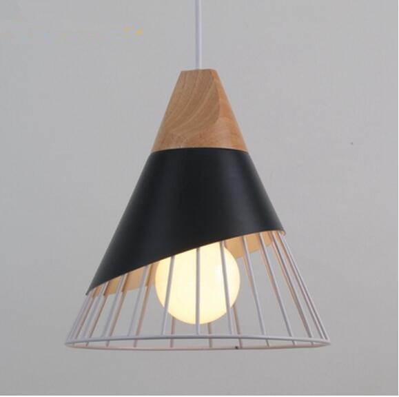 Wooden Iron Chandelier Pendant Light for Living Room Lighting Fixtures Bedroom LED Lamps Restaurant Coffee Shop Home Decoration