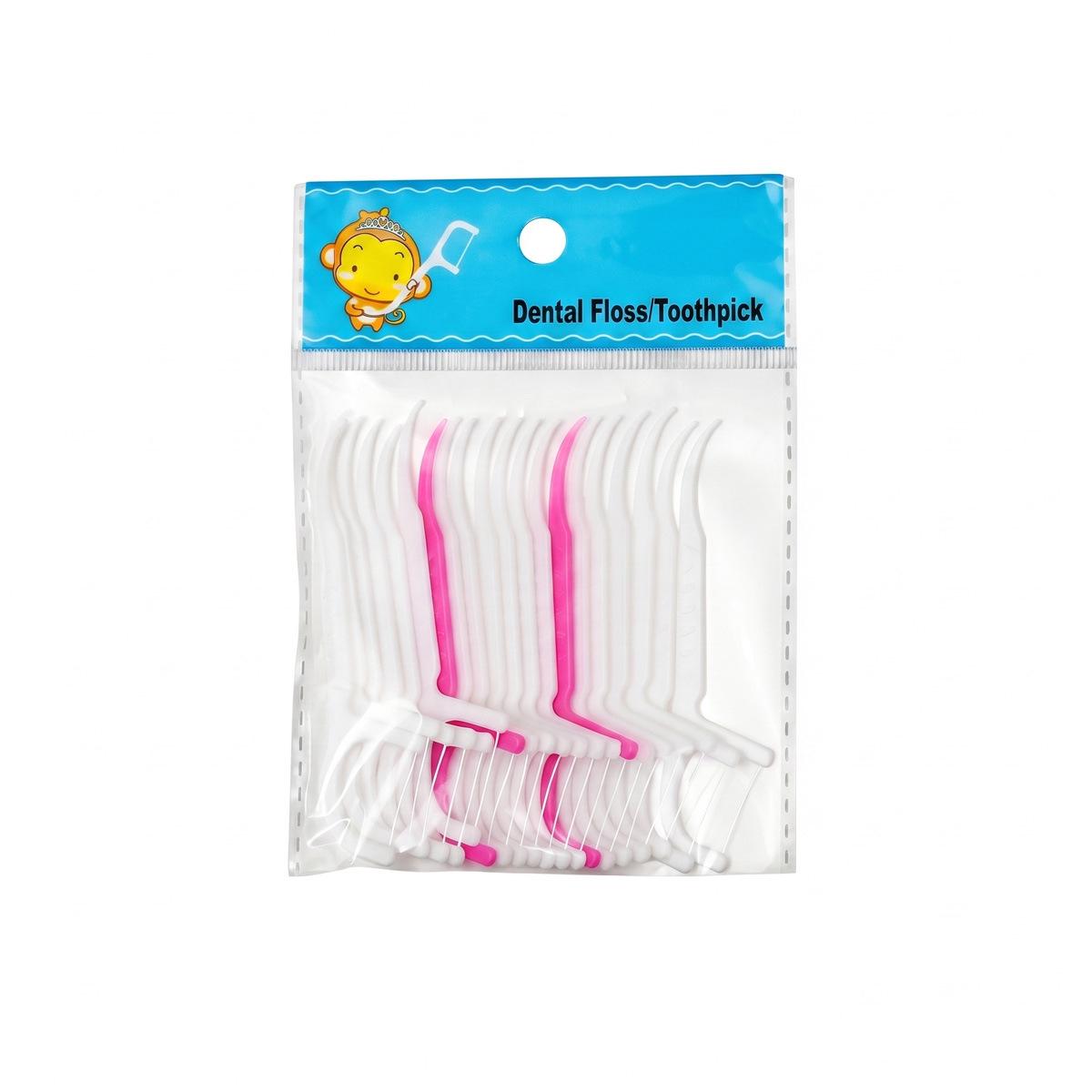 Family Pack: Portable Disposable Dental Floss Sticks - 50 Pieces for Oral Care