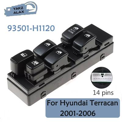 93501-H1120 Front Left Electric Master Power Window Control Switch Glass Lifter Button for Hyundai Terracan 2001-2006 93501H1120